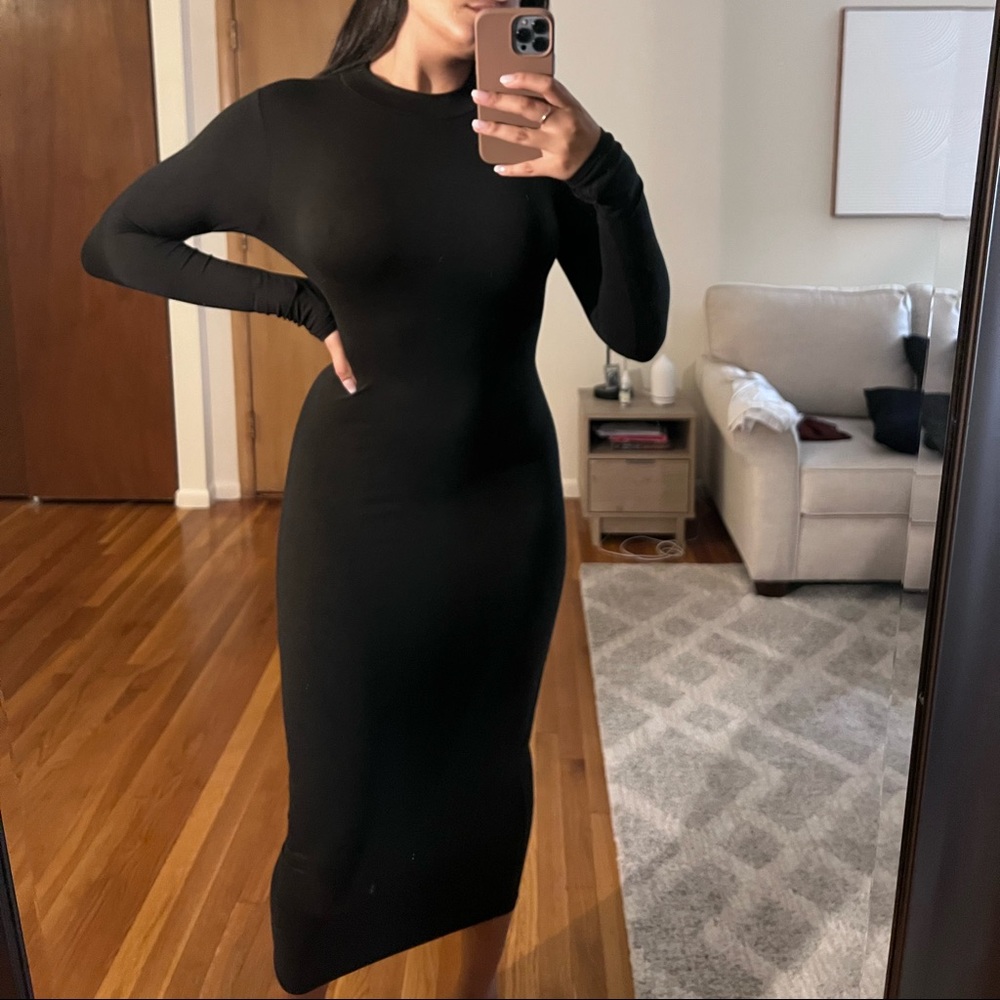 Black maxi dress